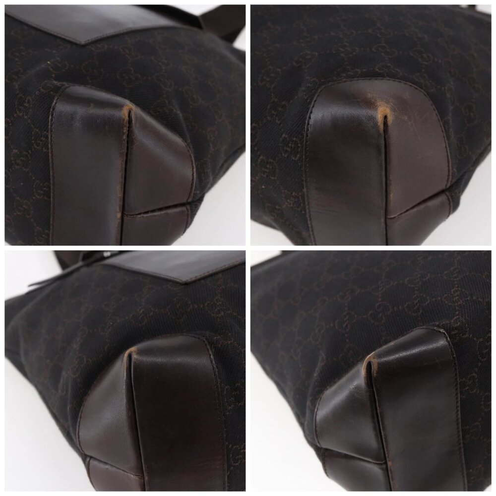 GUCCI GG Canvas Tote Bag Brown Silver 34339 Auth 149975 - Picture 14 of 16